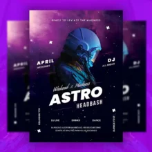 Weekend Astro DJ Party Flyer