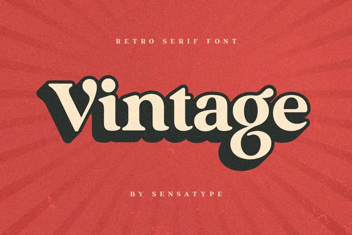 vintage retro serif font 2