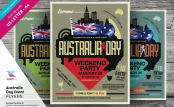 Australia Day Flyer Design
