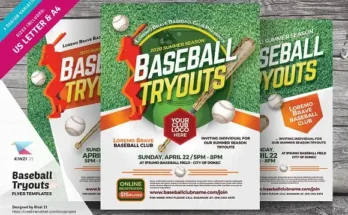 Baseball Tryouts Flyer Design