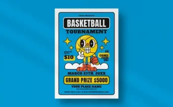 Basketball Tournament Flyer PSD