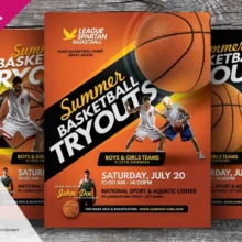 Basketball Tryouts Flyer PSD