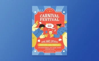 Blue Flat Carnival Flyer