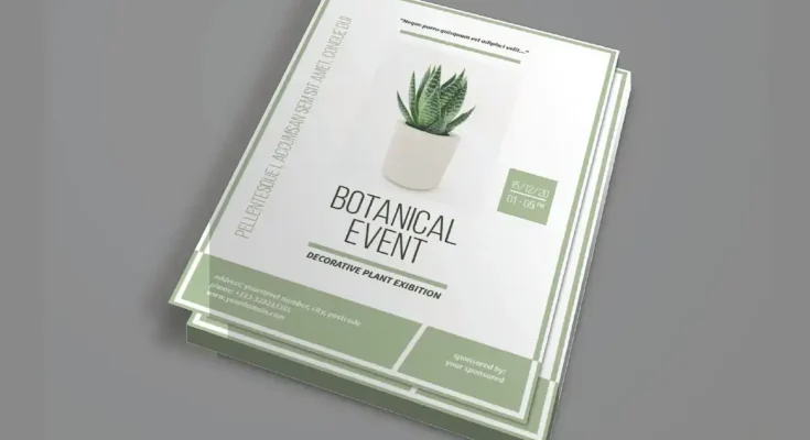 Botanical Event Flyer PSD