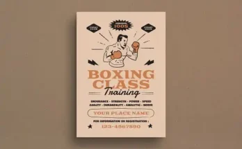 Boxing Class Flyer PSD
