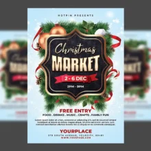 Christmas Market Flyer PSD