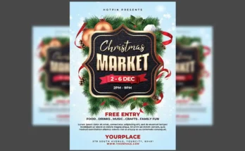 Christmas Market Flyer PSD