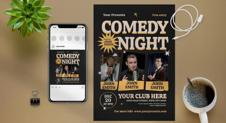 Comedy Night PSD Flyer