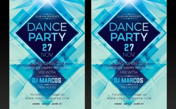 Dance Party Flyer PSD