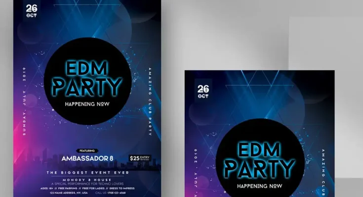 EDM Party Night Flyer