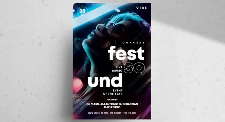 Festival Party Flyer PSD