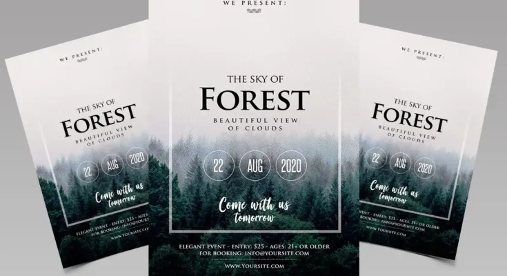 Forest Event Flyer PSD