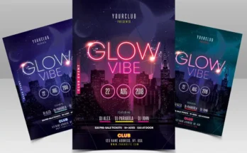 Glow Vibe Party Flyer Design