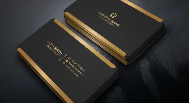 Golden Business Card Design