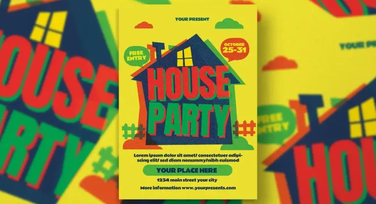 House Party PSD Flyer