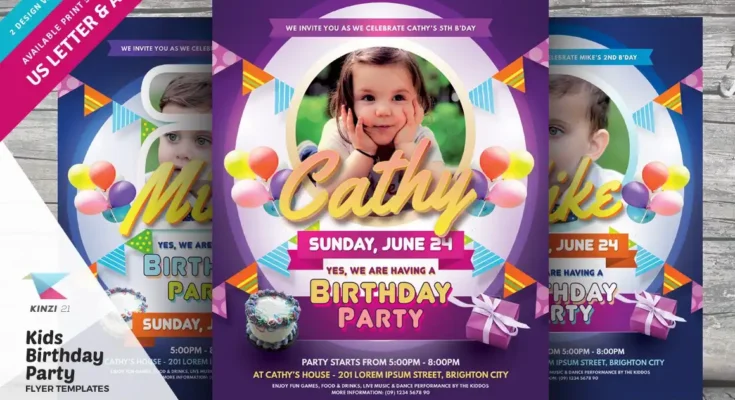 Kids Birthday Party Flyer
