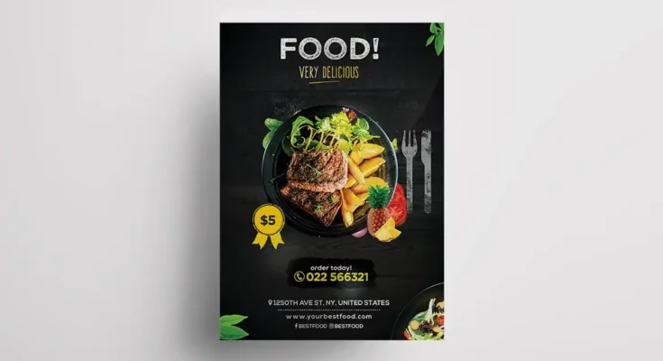 Modern Food Flyer PSD