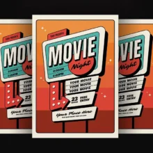 Movie Night Flyer Design