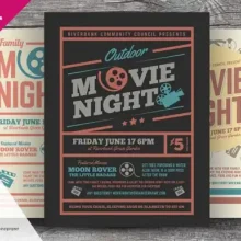 Movie Night Flyer PSD