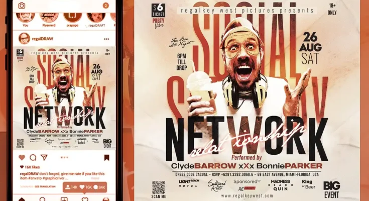 Network Party Flyer Template