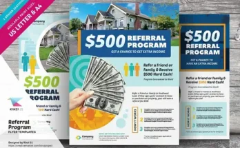 Referral Program Flyer PSD