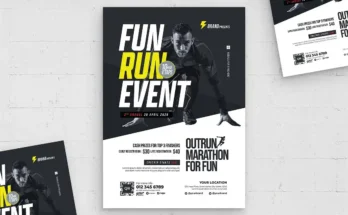 Running Events Flyer PSD