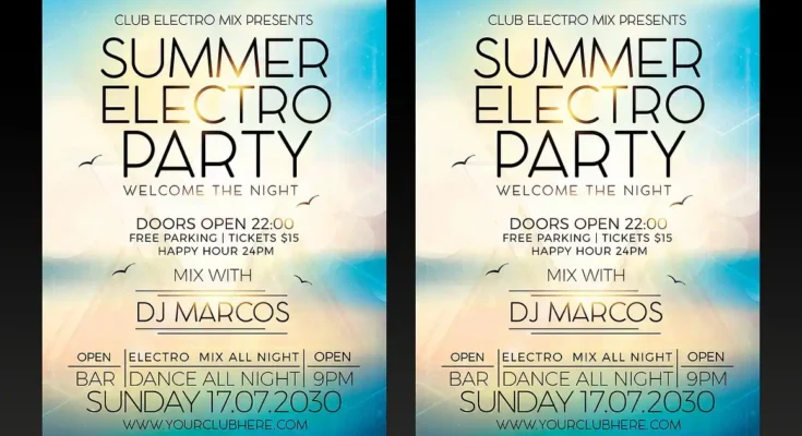 Summer Electro Party Flyer