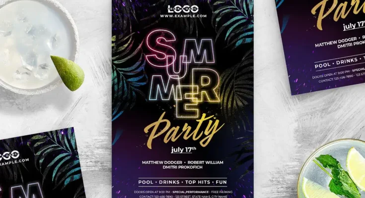 Summer Party Flyer PSD