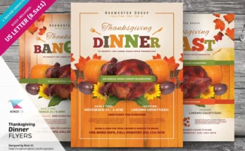 Thanksgiving Dinner Flyer PSD