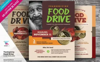 Thanksgiving Food Drive Flyers