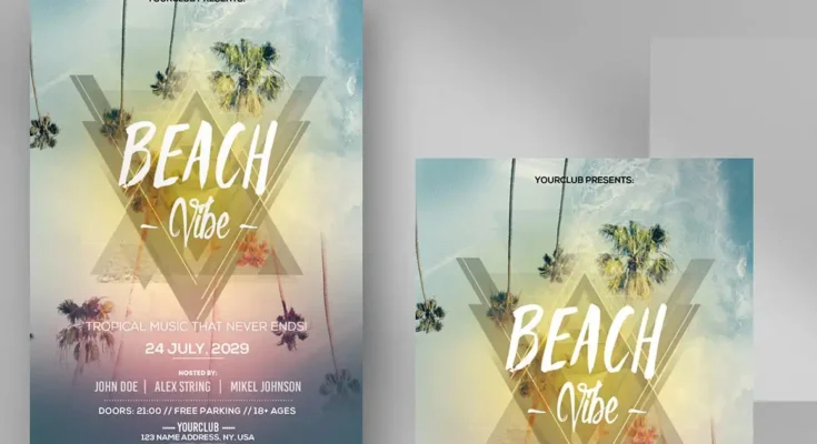 Tropical Beach Party Flyer
