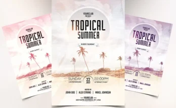 Tropical Summer Flyer PSD