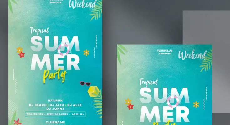 Tropical Summer Minimal Flyer