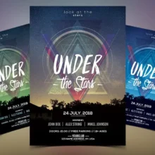 Under Stars Flyer PSD