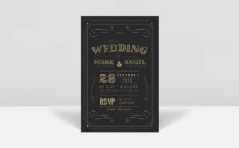 Vintage Wedding Invitation Flyer