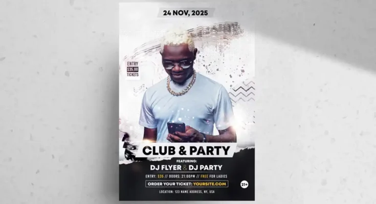 White Club Party Flyer