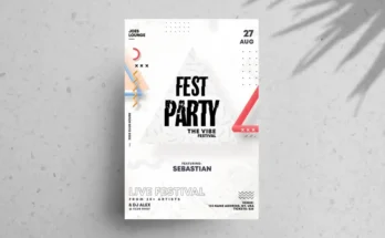 White Fest Party Flyer
