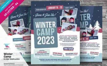 Winter Camp Flyer PSD