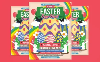 Easter Egg Hunt Flyer PSD