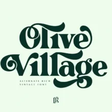 Olive Village Vintage Font