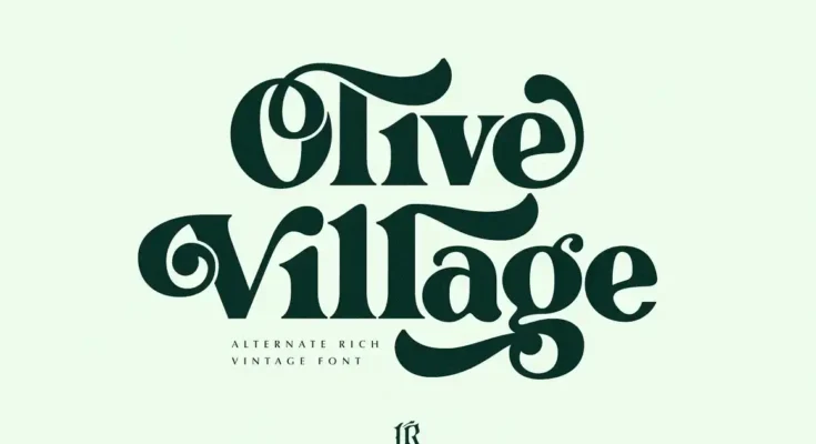 Olive Village Vintage Font