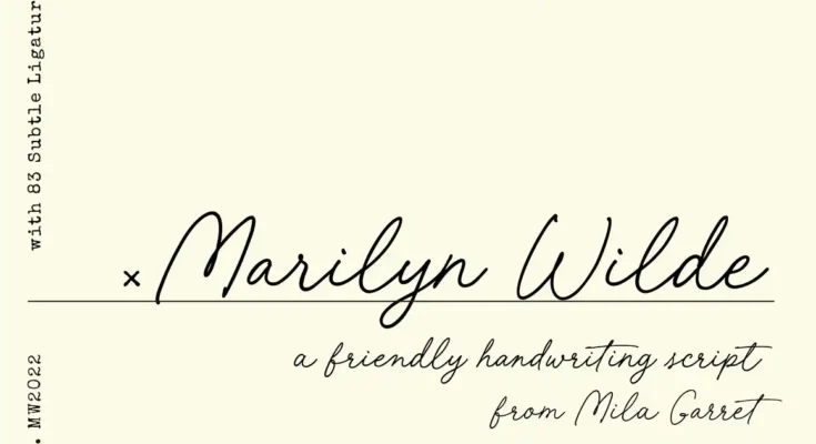 Marilyn Wilde Handwriting Script