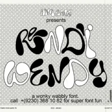 Rendi Wendy a Chunky Trippy Font