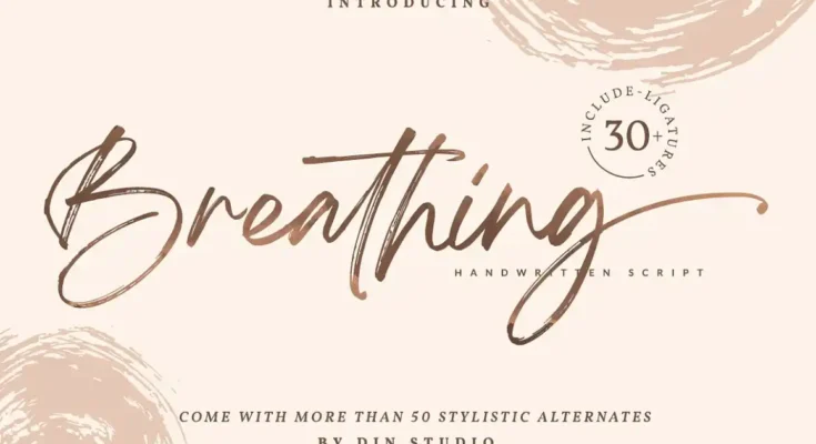 Breathing Brush Font