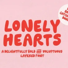 Lonely Hearts Layered Font