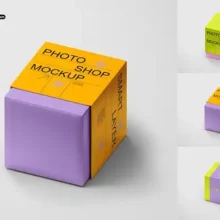 Paper Box Mockup Set