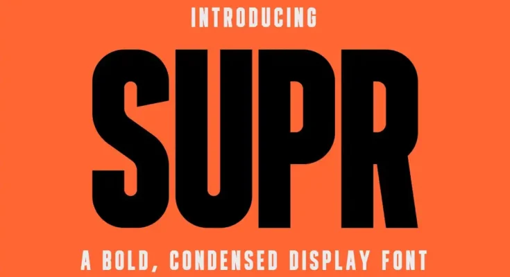 SUPR Bold Condensed Display Font