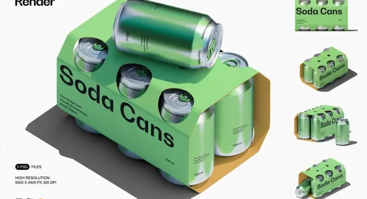 Soda Beer Packaging Mockup