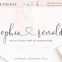 Sophia Ronald Lovely Script Font