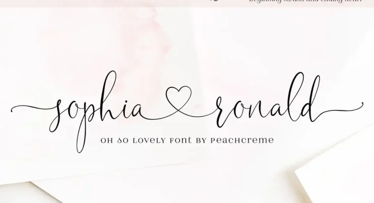 Sophia Ronald Lovely Script Font